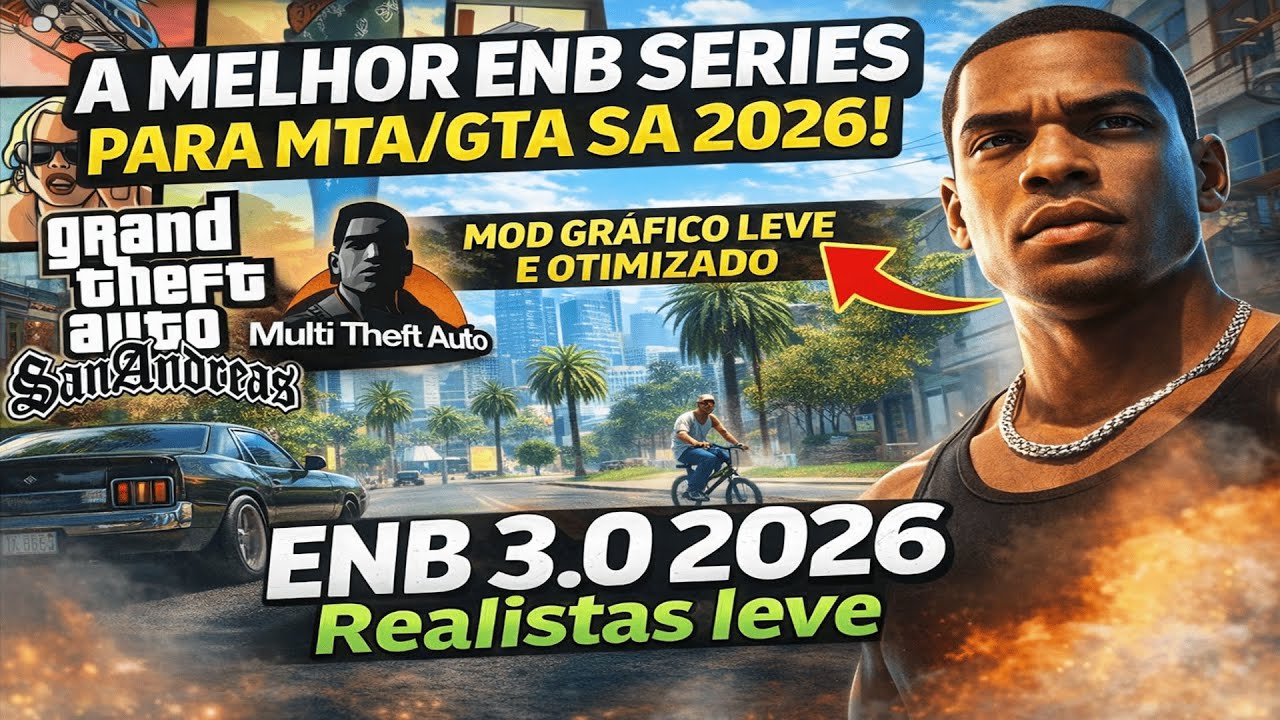 A MELHOR ENB SERIES PARA MTA/GTA SA 2026! 🔥 MOD GRÁFICO LEVE E OTIMIZADO| ENB 3.0 REALISTA ALEPLAYRP