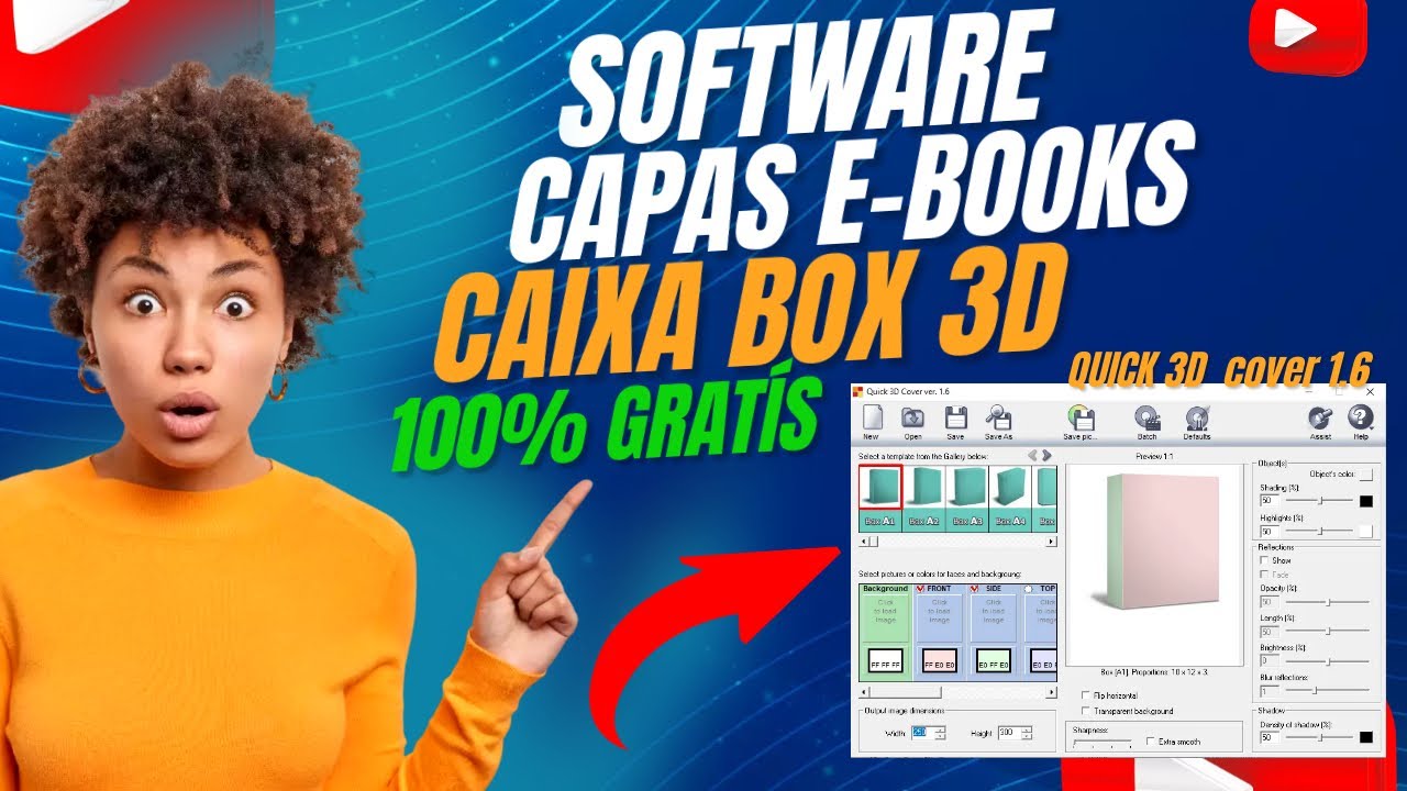 CAPAS EM 3D BOX 100% GRATIS - Capas para e-books  e diferentes templetes para seu projeto.