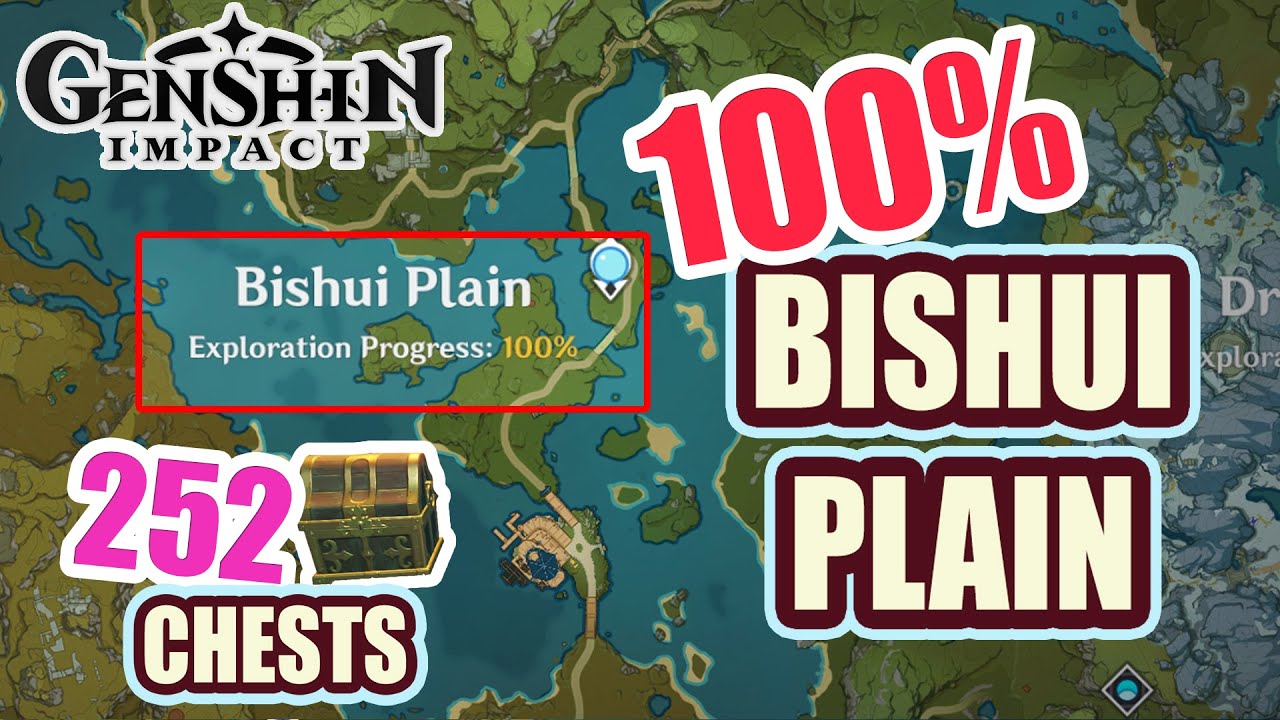 How to: Bishui Plain 100% Exploration ⭐  ALL CHESTS GUIDE 【 Genshin Impact 】