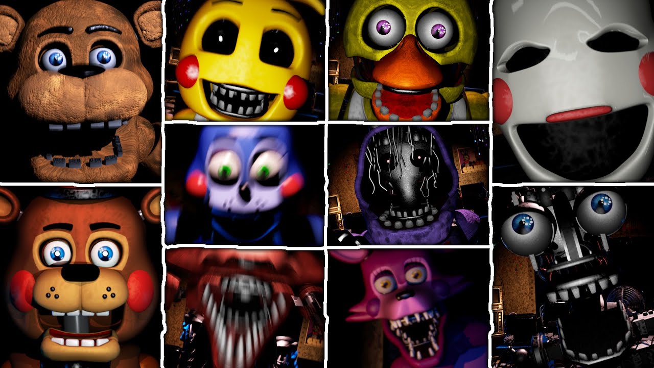 FNAF 2 Beta - All Jumpscares