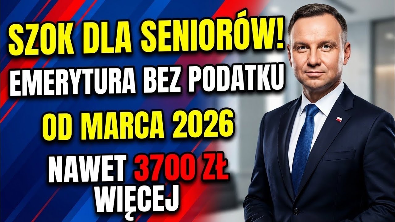SZOK! Emerytura wolna od podatku od marca – do 3700 zł więcej dla każdego seniora