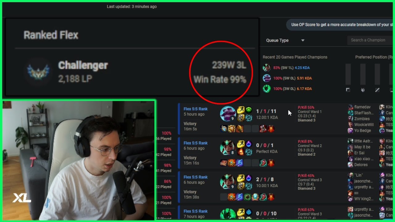 THIS Guy Has 99% Win Rate In Flex Queue