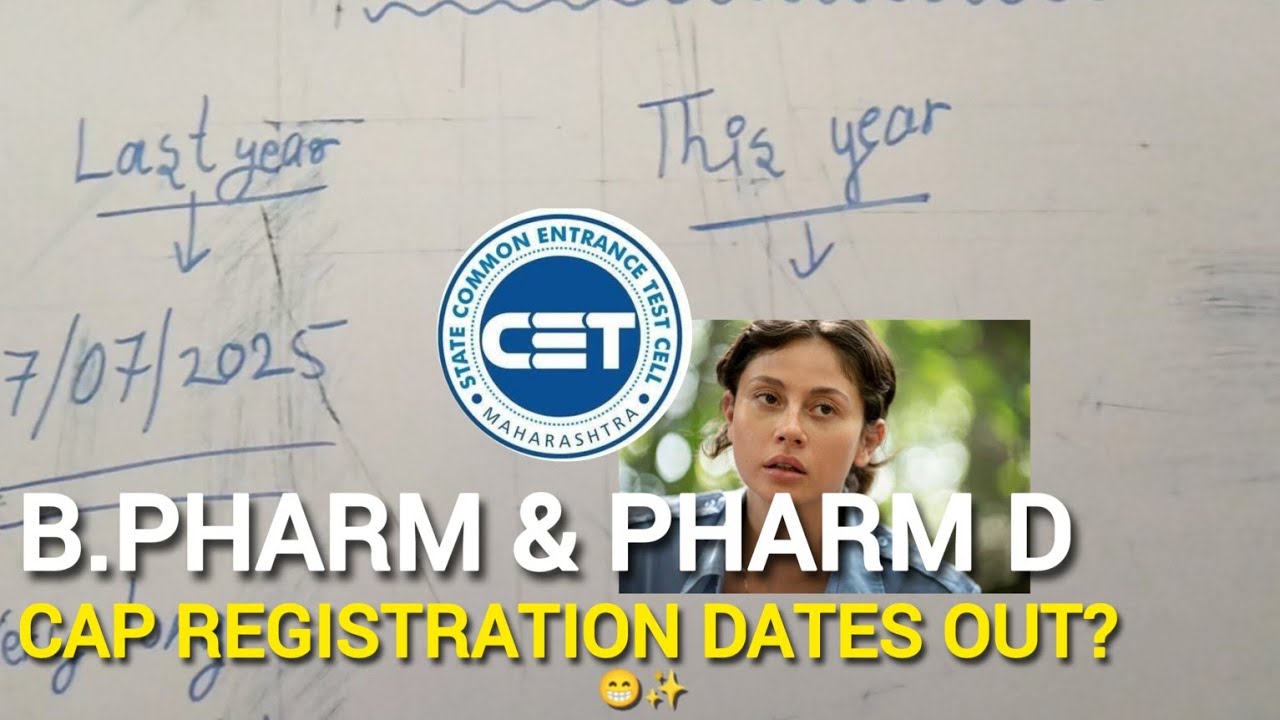 B PHARM AND PHARM D CAP REGISTRATION DATES OUT? || CET CELL NEW MATTER 🛑 #cetcell 