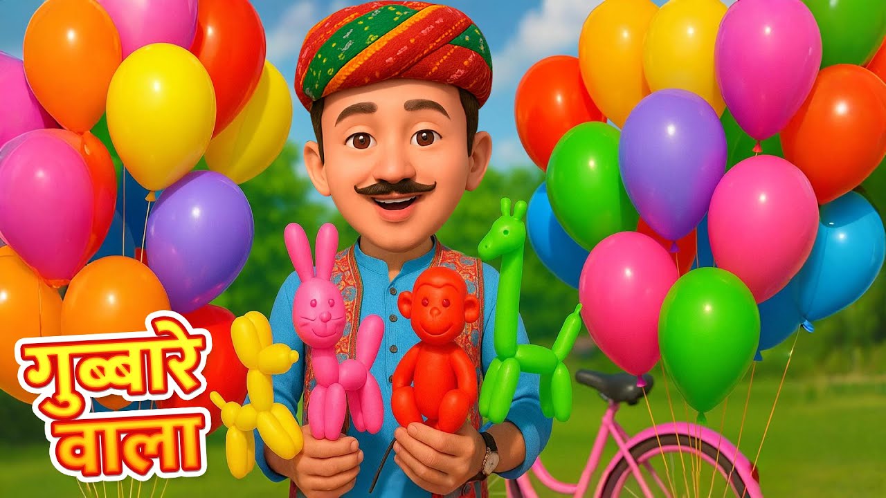 Gubbare Wala - गुब्बारे वाला | Hindi Rhymes for Children | Nursery Rhymes | Cartoon Rhymes