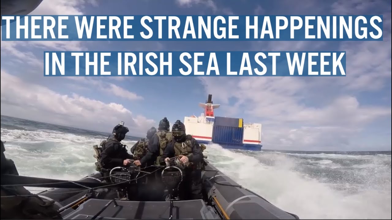 Irish Army Rangers Board Ferry In Irish Sea