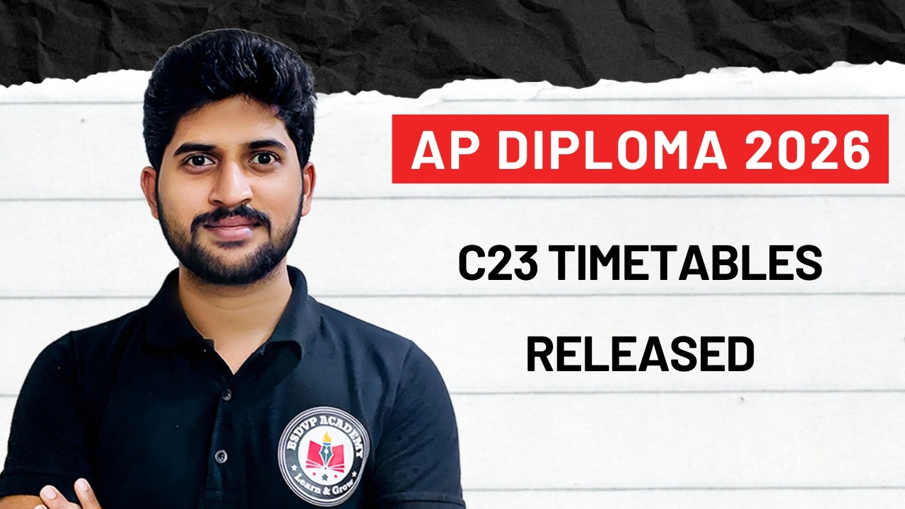 SBTET AP &ndash;Pre Exams - Diploma Examinations &ndash; Mar/Apr&rsquo;2026 &ndash;Time Table for C-23 Schemes