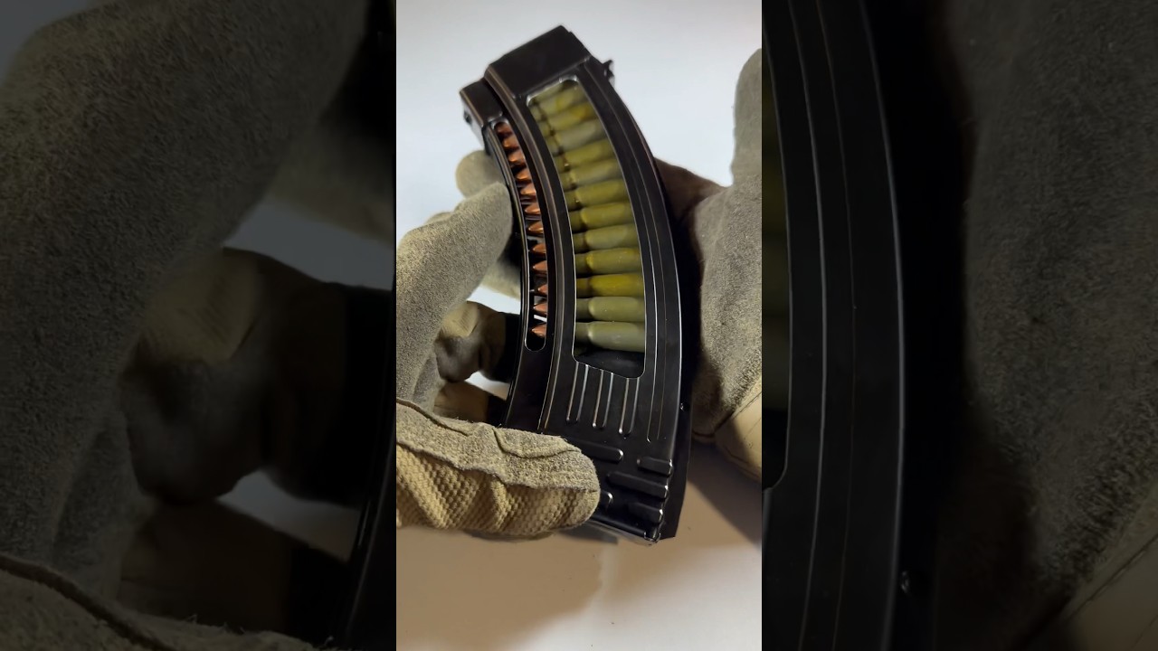 Skeleton Ak Mag vs Dirt Pt.1, Will it run or jam ? Comment 👇 #ak #pistol #gun #viral #asmr #shorts