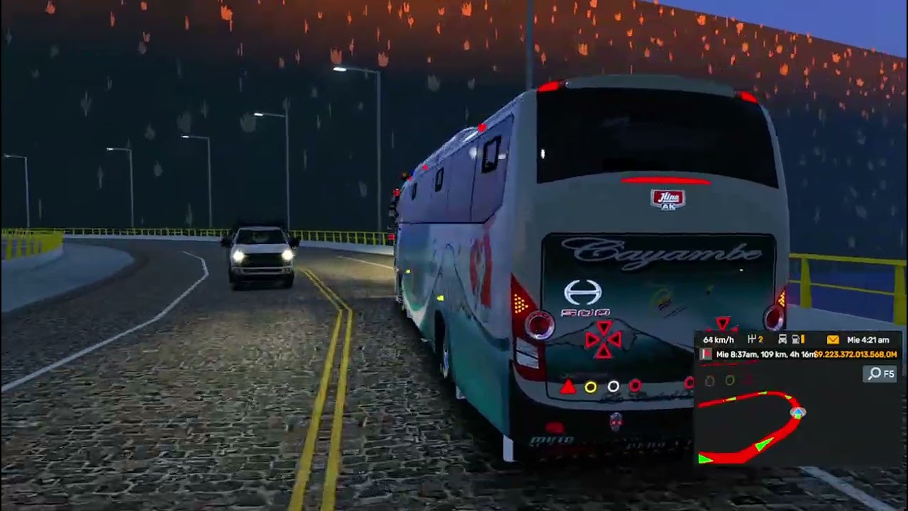 BUS HINO AK MEGABUS CRUCERO II | RUTA: CAYAMBE - QUITO | COP : FLOR DEL VALLE | MAPA: ECUADOR