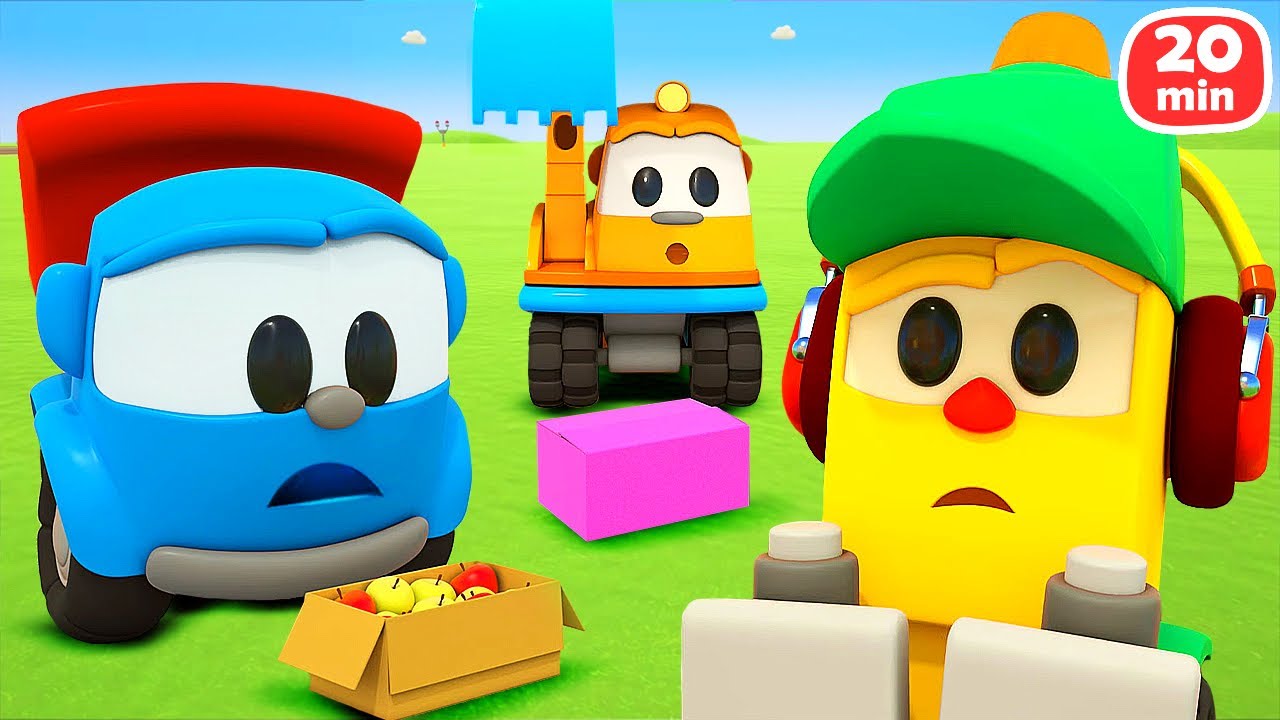 All the packages are mixed up! Leo the truck builds a delivery truck for Lifty the forklift.