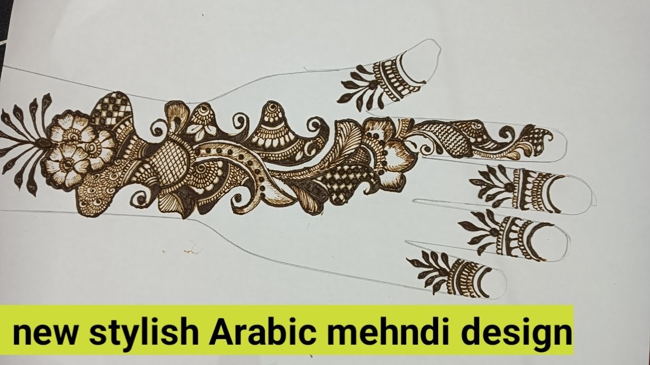 New stylish Arabic mehndi design//💮 सिंपल अरेबिक मेहंदी डिजाइन 🌿//mehandi design//🙏