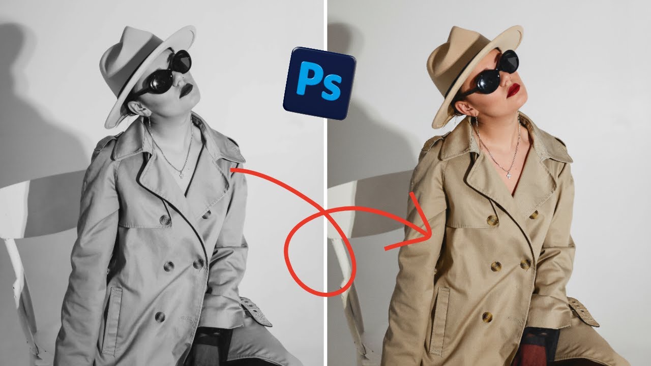 Turn Old Photos 🖤➡️❤️Photoshop Magic 🌟🎬
