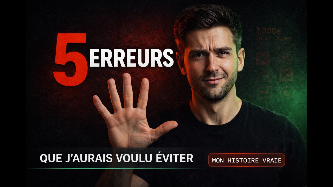 Les 5 ERREURS que j'AURAIS voulu ÉVITER en COMMENÇANT à INVESTIR
