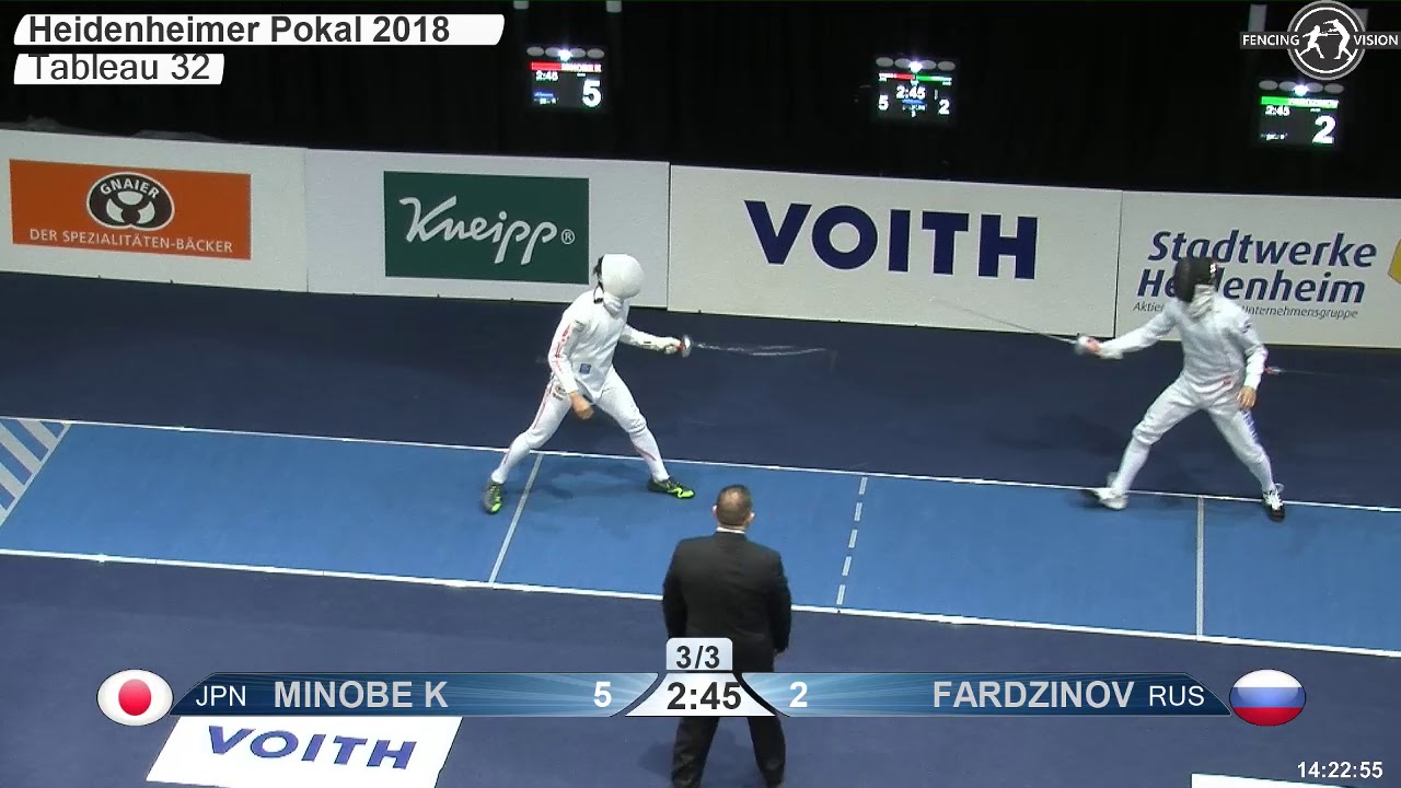 2018 98 T32 02 M E Individual Heidenheim GER WC BLUE FARDZINOV RUS vs MINOBE JPN