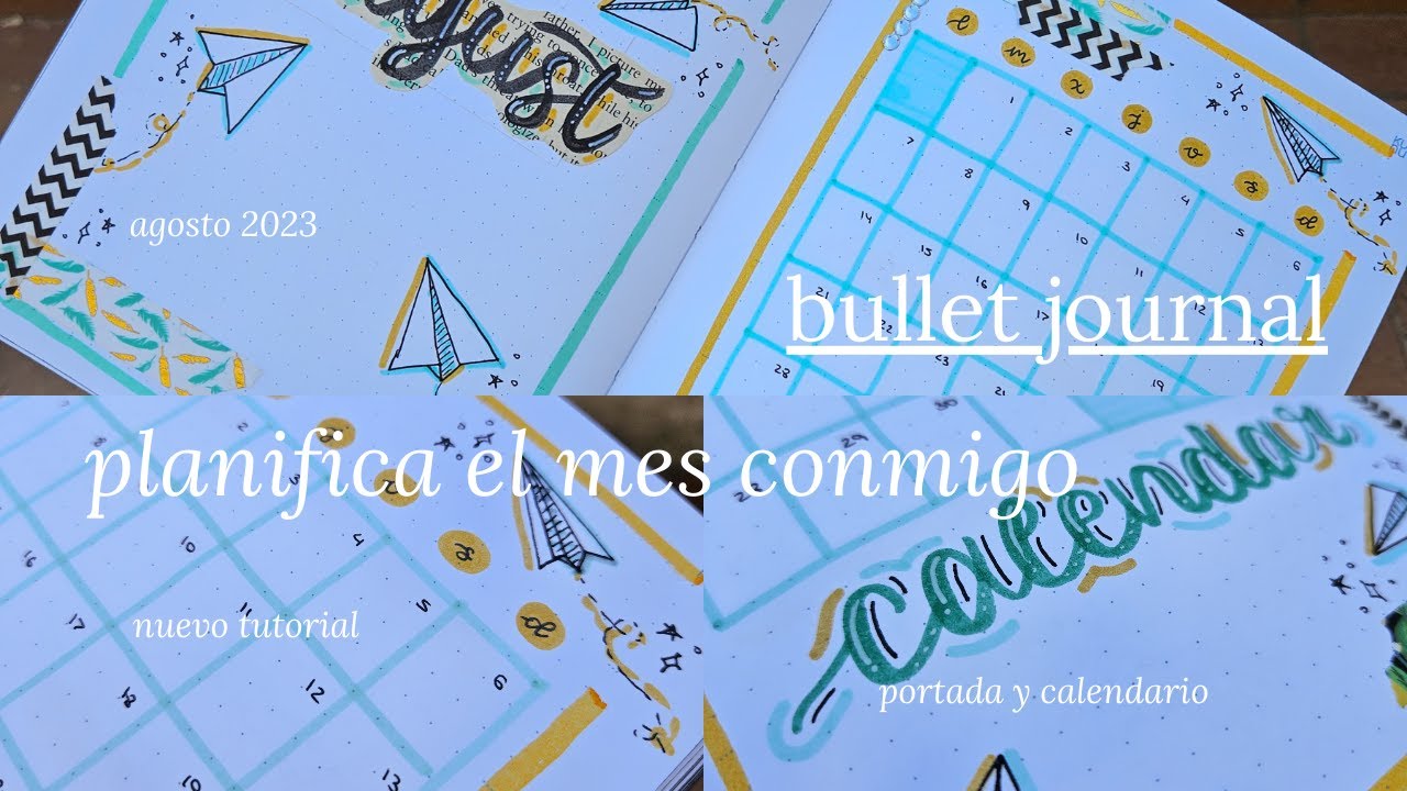 Bullet Journal August🌿plan with me agosto