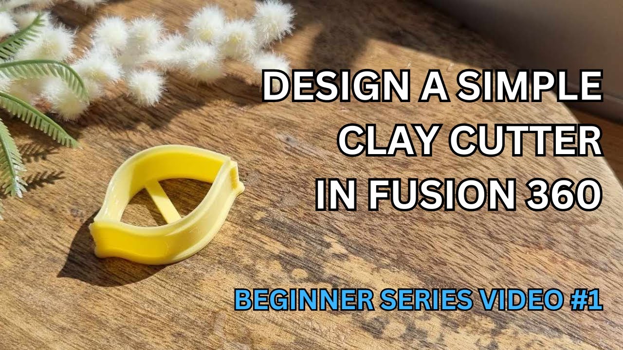 How to design a simple polymer clay cutter in fusion 360 for 3D printing (BEGINNER SERIES VIDEO 1)