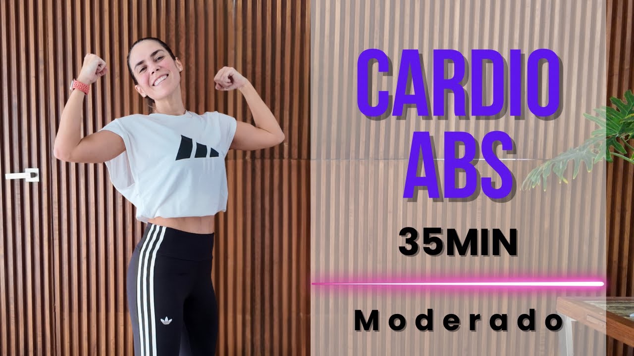 Cardio Moderado 35 Min | Bajo Impacto • Abdomen y Equilibrio | Sin Brincos