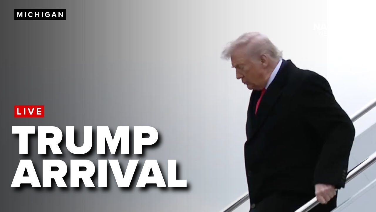 Trump arrives in Michigan