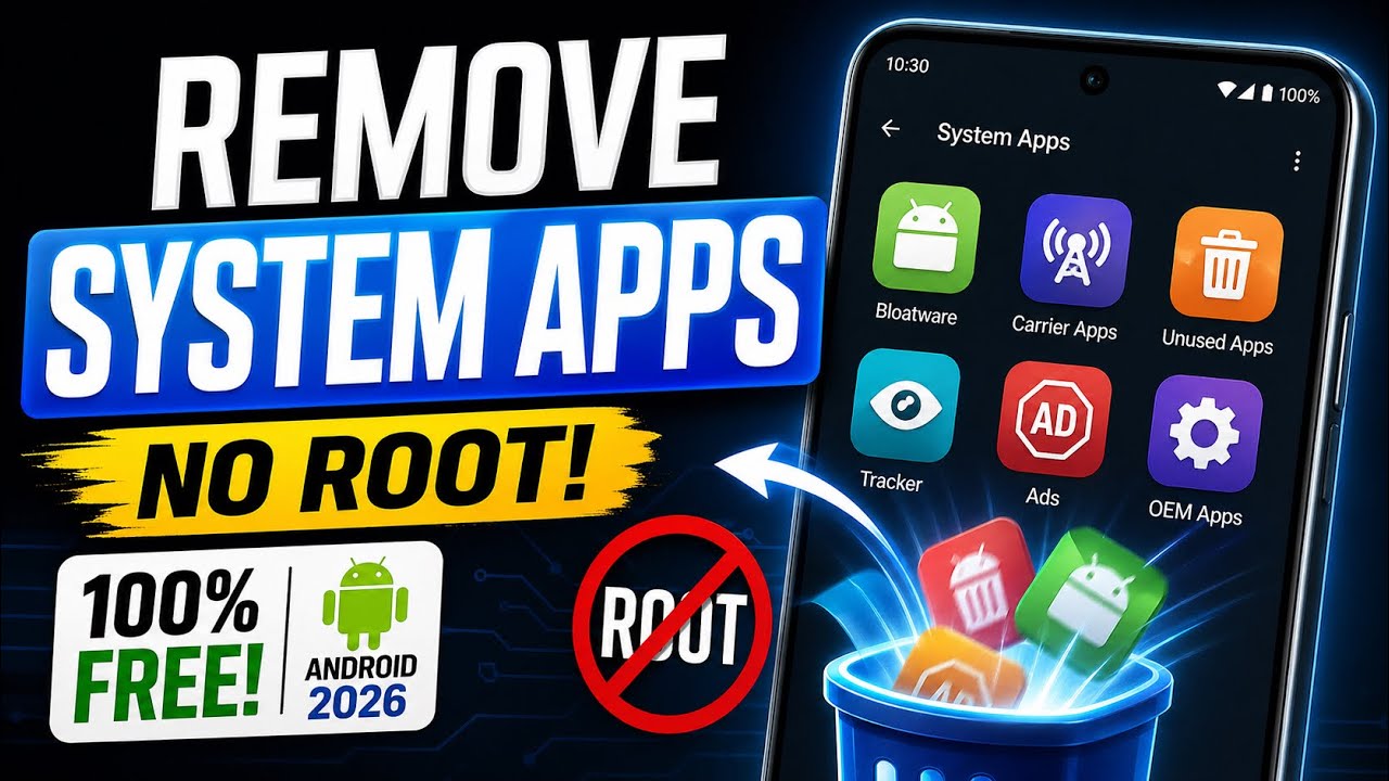 How to Remove System Apps on Android WITHOUT Root (2026) | 100% FREE! #Android  #Debloating #bloat 