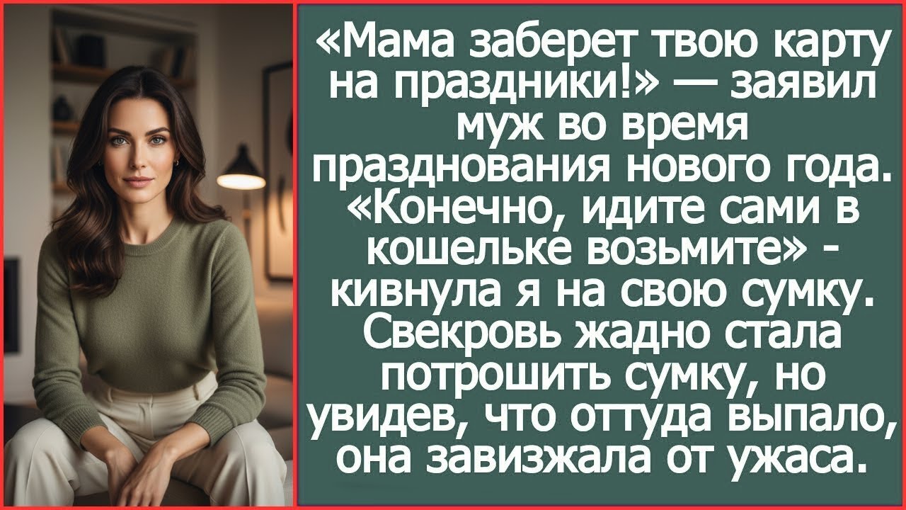 «Мама заберет твою карту на праздники!» — заявил муж во время празднования нового года