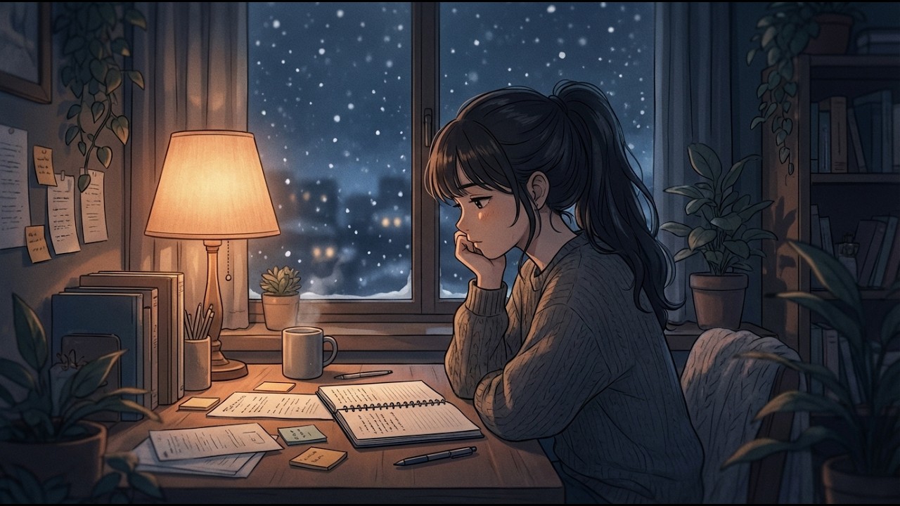 Snow Outside, Silence Within ❄️ | 1 Hour Cozy Lofi Beats for Deep Focus & Study