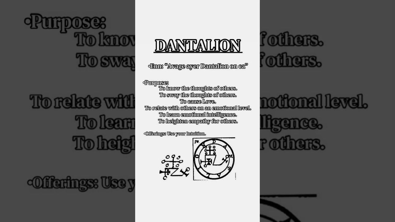 DANTALION. In my Patreon I teach deep occult sciences and Perform a Ritual on the 19th. Join🔻