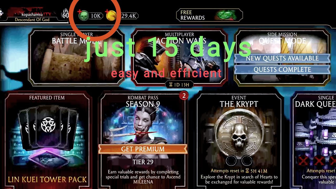 How did i farm 10k souls just in 15 days .mk mobile