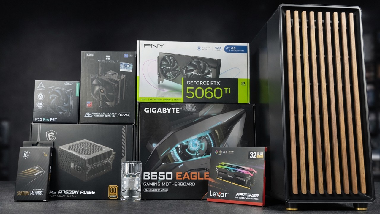15 minutes of BUILDING a BEGINNER GAMING PC | EASY POV PC BUILD | Ryzen 5 7500F + RTX 5060Ti PNY