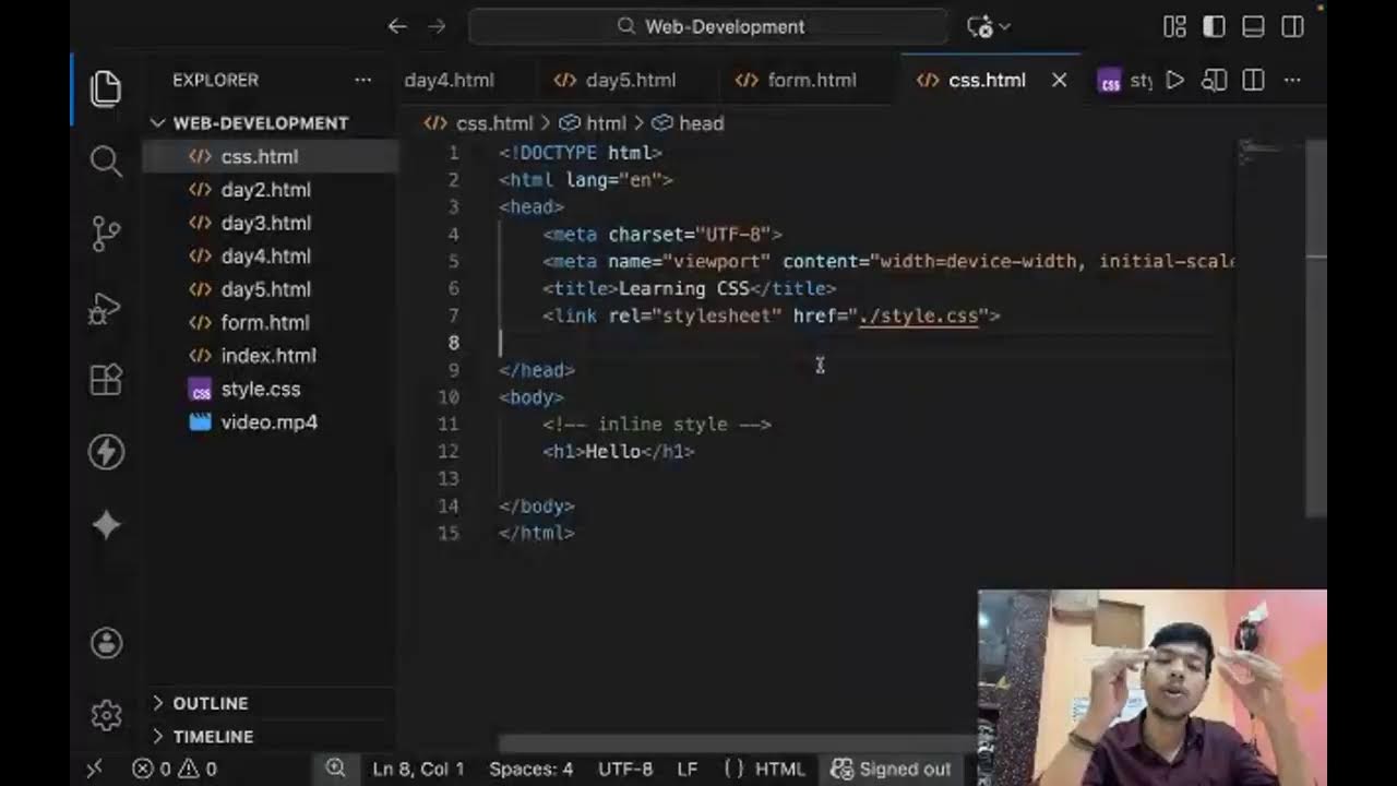 Web Development Bootcamp – Day 5 | Final HTML Forms + CSS Basics + ID & Class | RDS College