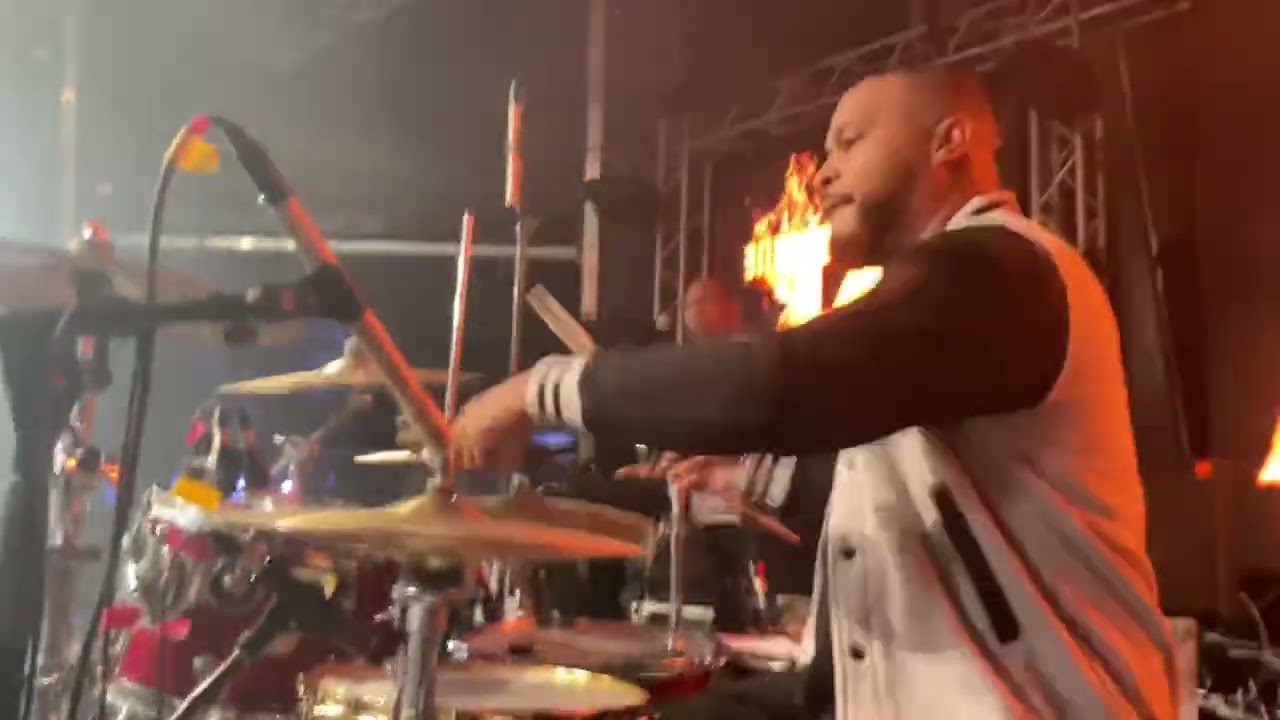 TK Live @ FlagFest SXM 2024. Live drumming Heat & Show Me by Froggy.