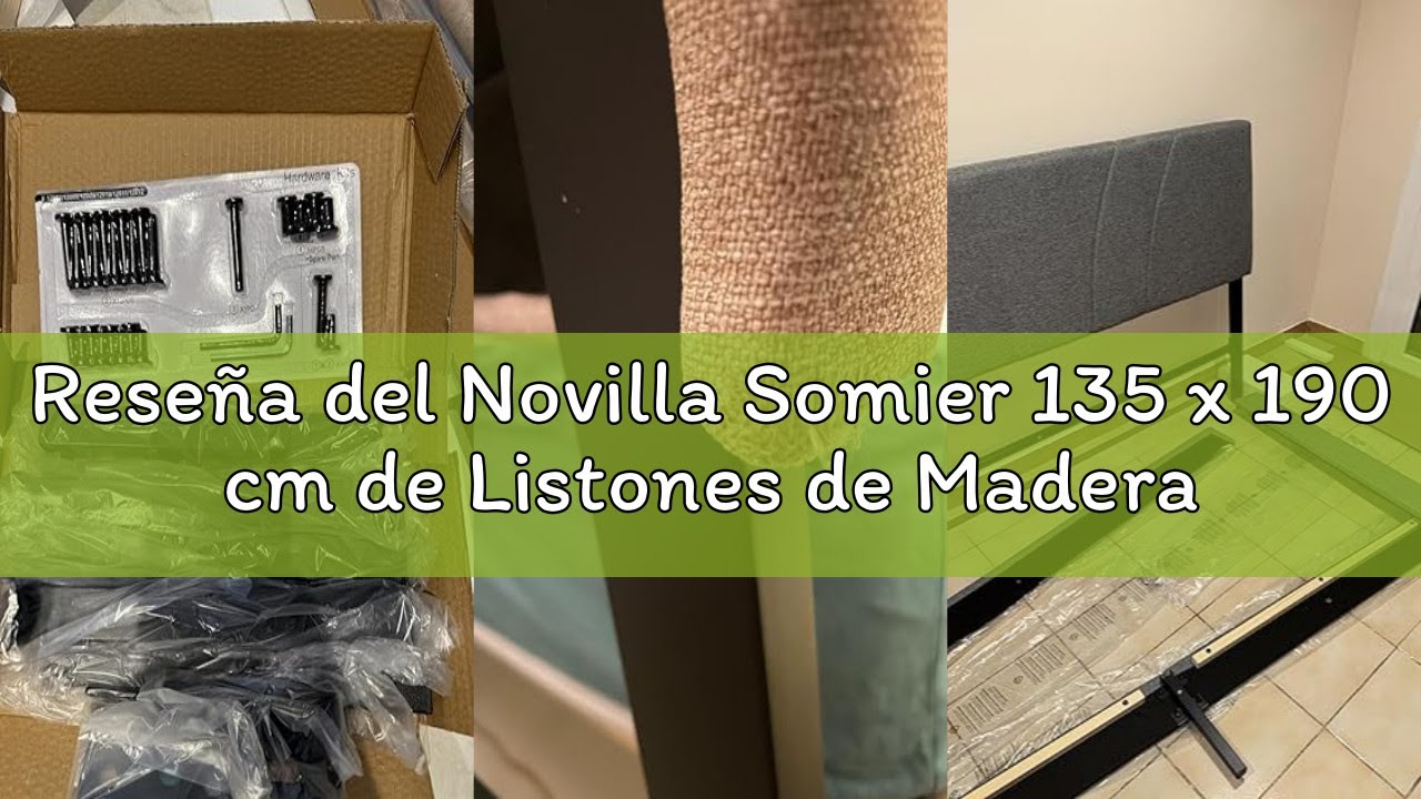 Reseña del Novilla Somier 135 x 190 cm de Listones de Madera, Estructura de Cama de Laminas de chopo