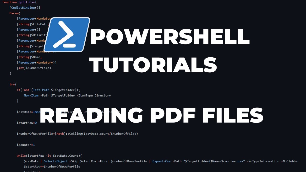 Учебные пособия по PowerShell: чтение PDF-файлов