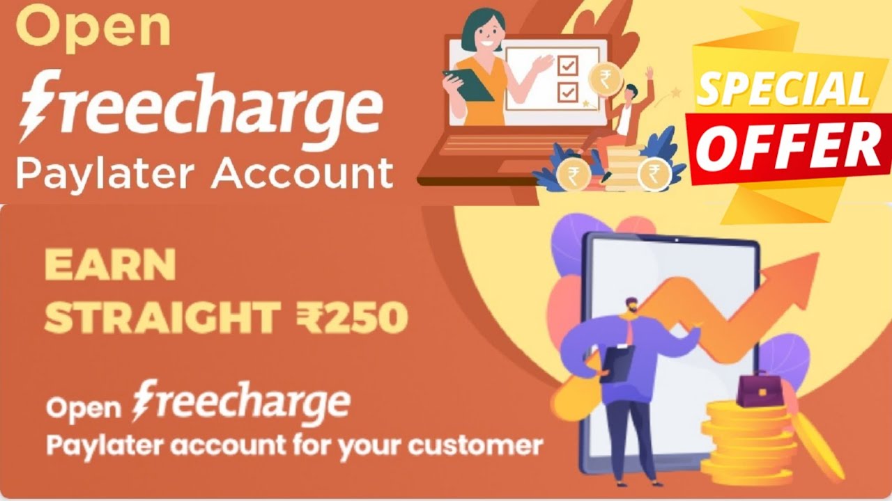 Freecharge Refer & Earn- ₹250/Refer+ ₹50 Cashback Earn 10000 Rs in a Month