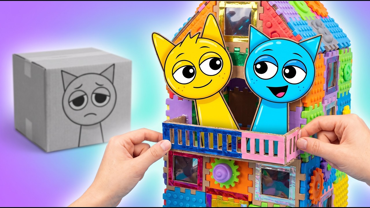 Sprunkies Needs a Home! 😭✨ Incredibox Sprunki DIY Cardboard House!