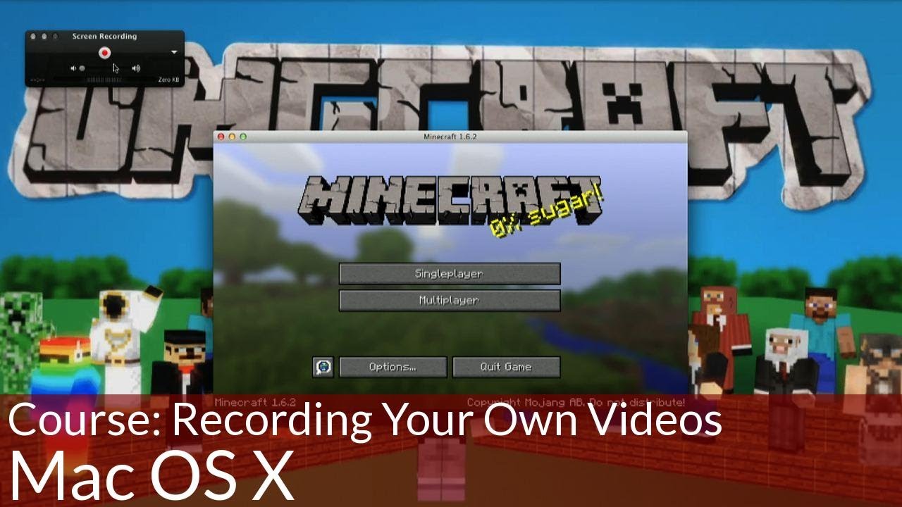 Recording your own videos, Mac OS X