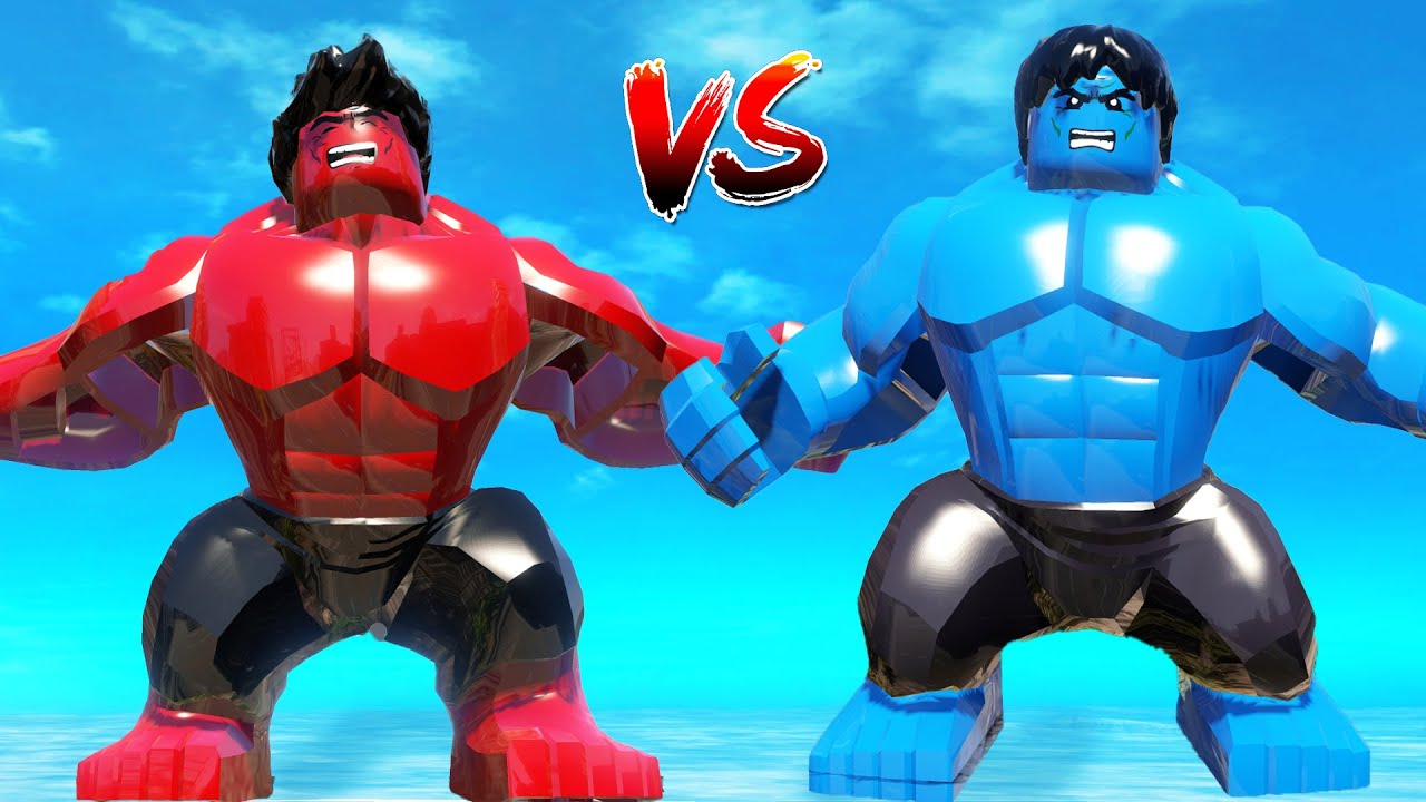Blue Hulk vs. Red Hulk: Epic Transformation and Face-off in LEGO Marvel Superheroes