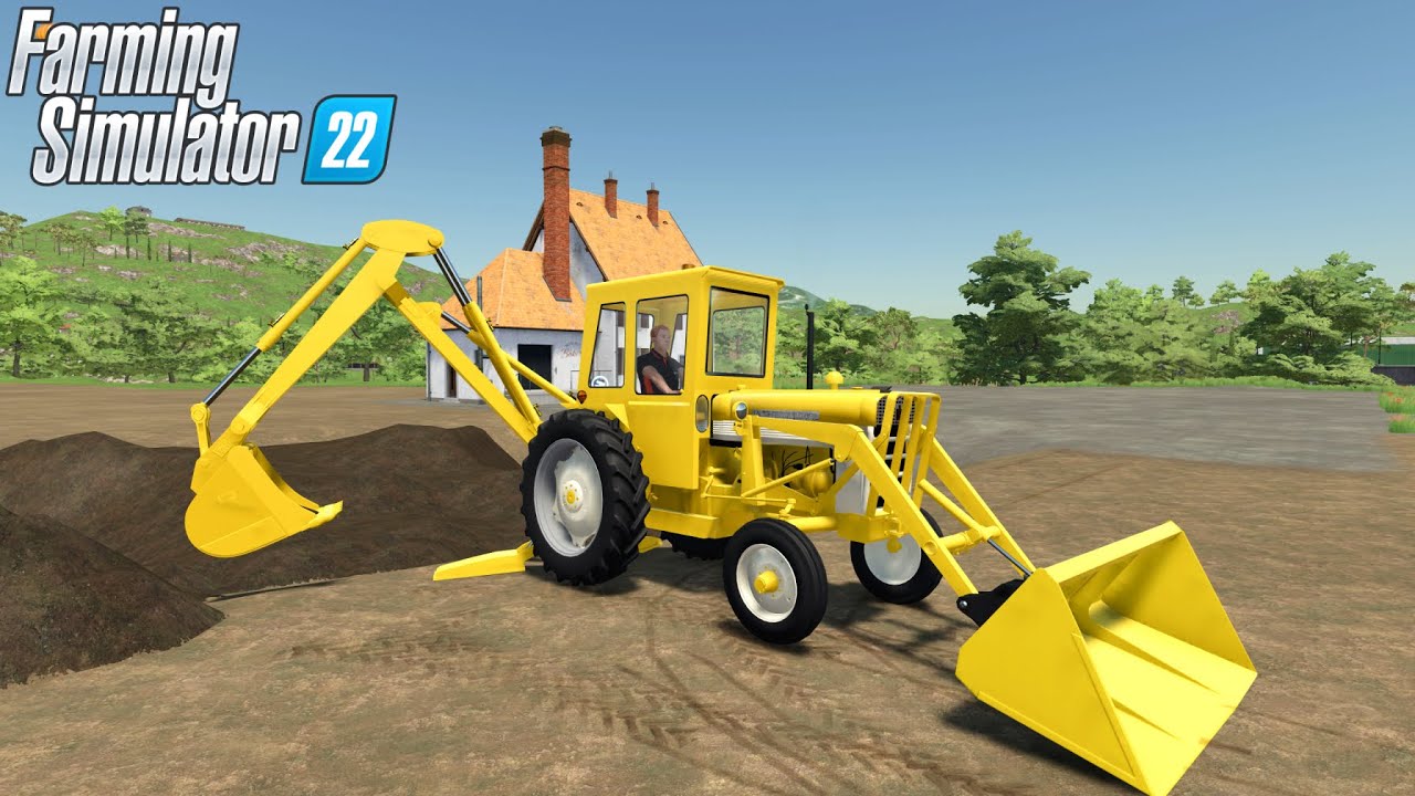 Farming Simulator 22 INTERNATIONAL HARVESTER 340 UTILITY BACKHOE Digging Dirt