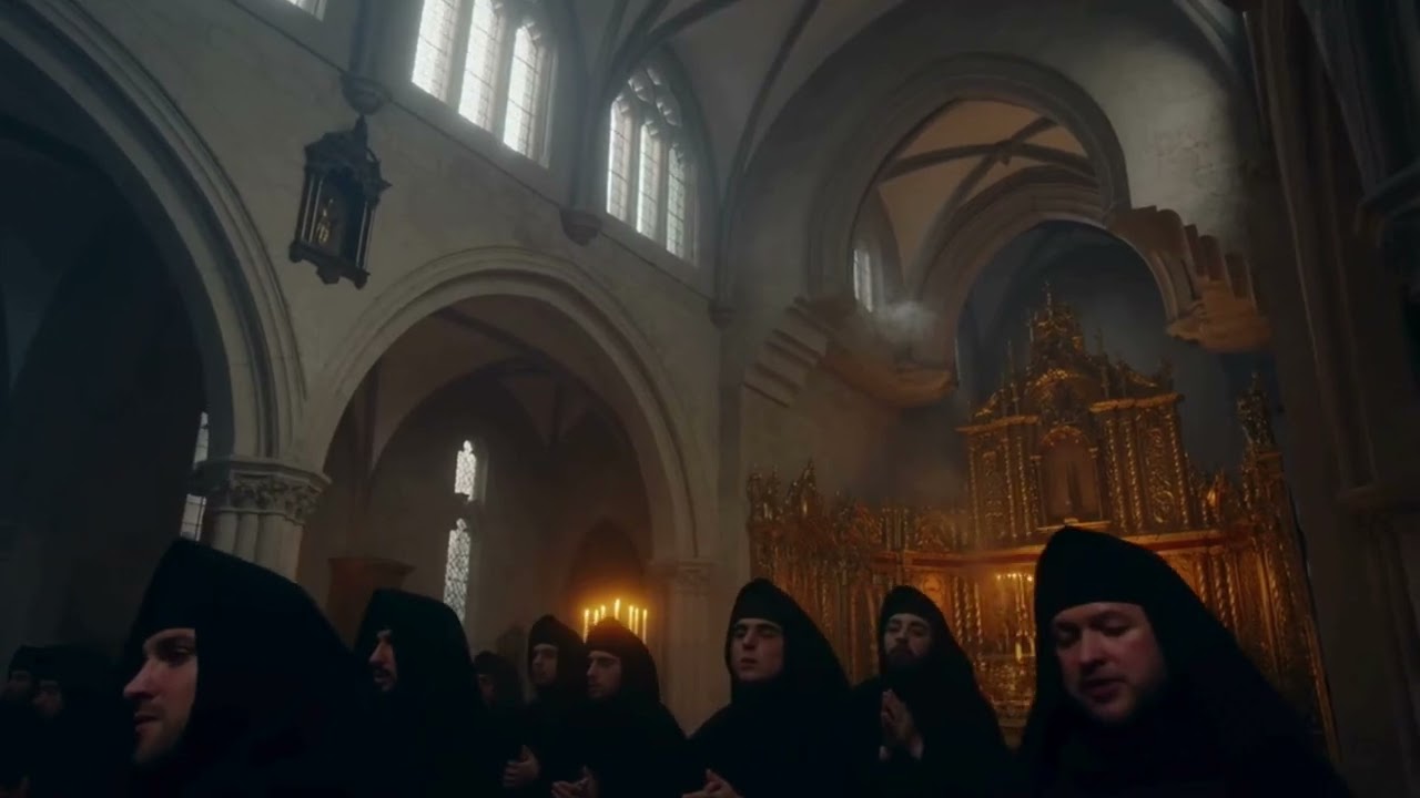 Eternal Gregorian Chant — Monks Kneeling at a Medieval Altar (Deep Prayer & Sacred Silence)