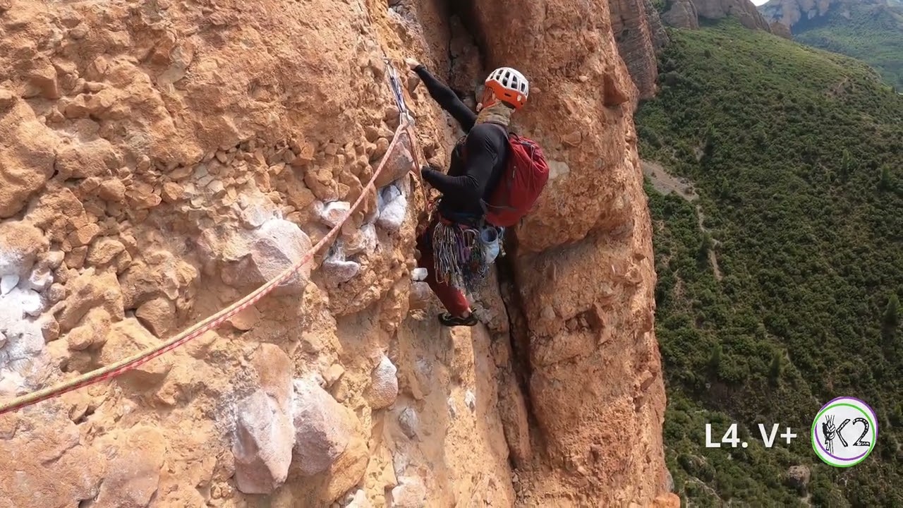 Vía Mosquitos en la visera, Riglos, Huesca
