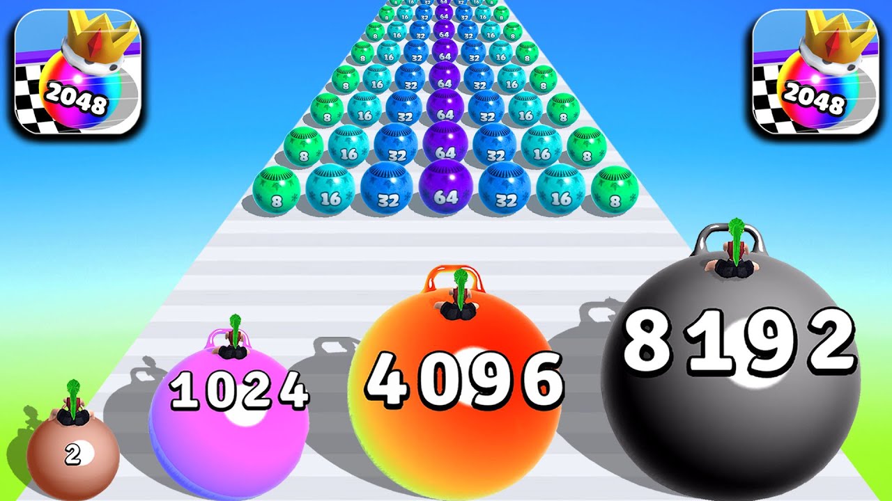 Play Tiktok Mobile Game Video Merge Ball 2048, AZ Run Top Gameplay Walkthrough iOS,Android All Level