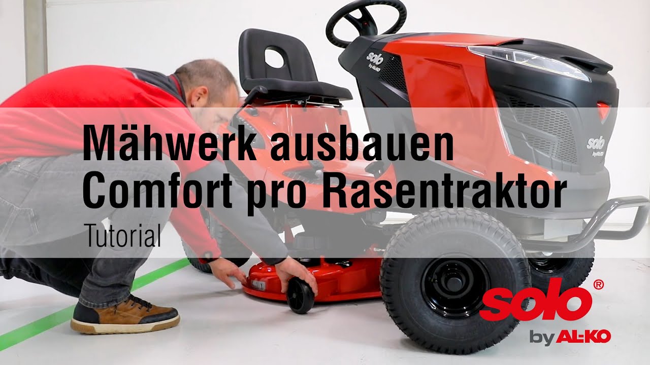 Mähwerk ausbauen solo® by AL-KO comfort pro Rasentraktor  | Anleitung/Tutorials | AL-KO Gardentech