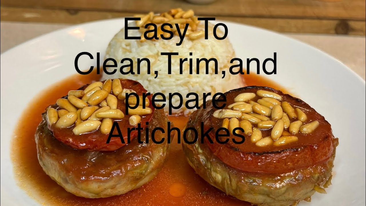 Easy To clean,Trim and prepare Artichokes الأسرع والأنجح طريقه للتخلص من أوراق الأرضي شوكي😋