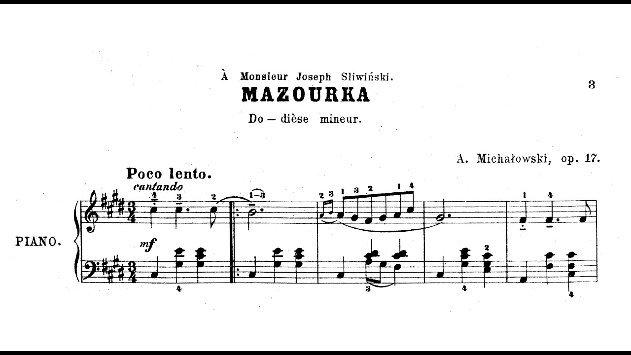 Aleksander Michalowski | Mazurka, Op.17