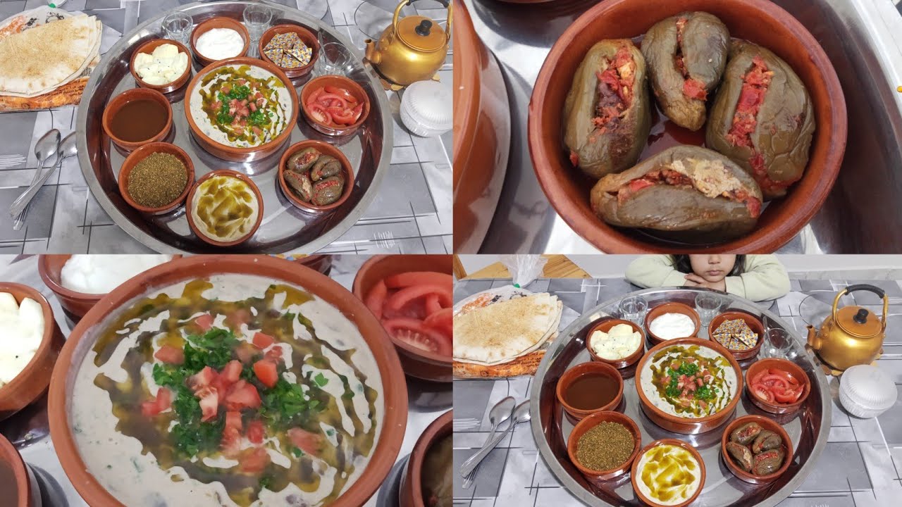 فطور سوري🇸🇾 صباحي ليوم الجمعة 🌹دللت بيه زوجي وأولادي  🥰يا سلام على الفول المدمس 😋زيت وزعتر 🤤