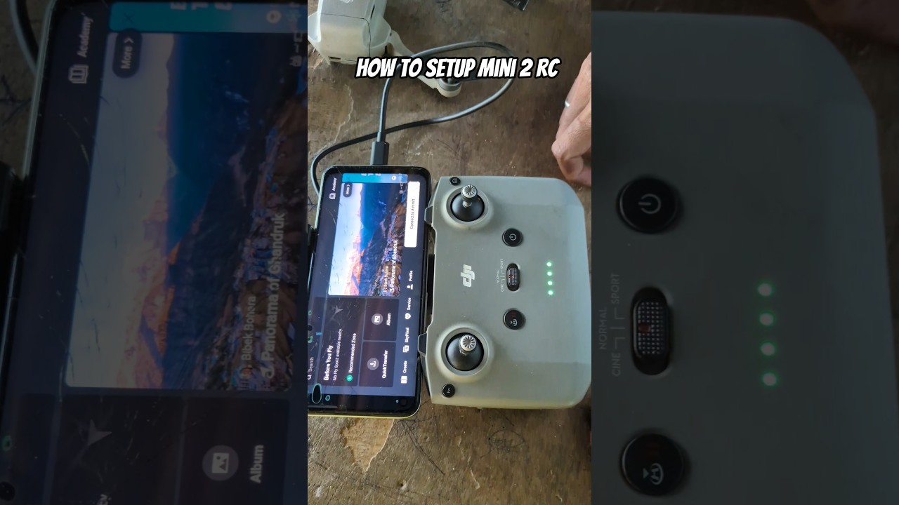 DJI Mini 2 Shorts Easy RC Setup Guide || DJI Mini 2 || Drone shorts #djimini3 #djidrone #shorts #dji