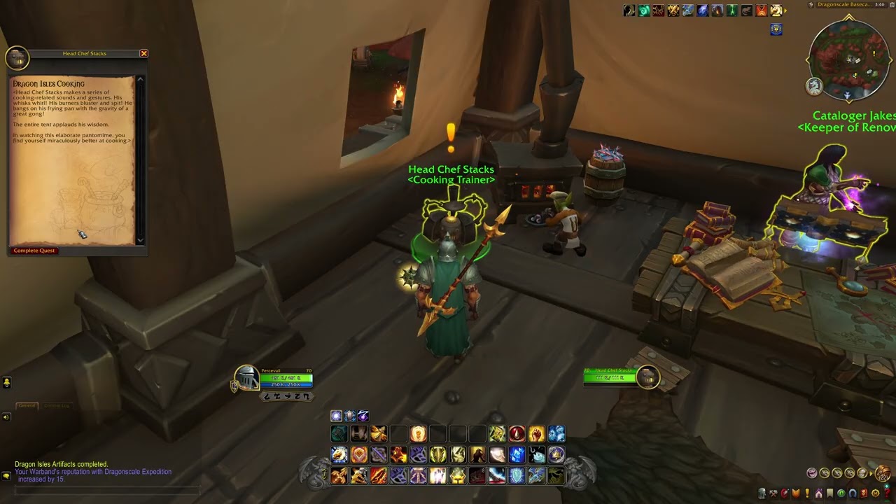 "Dragon Isles Cooking" Quest - The Waking Shores - World Of Warcraft