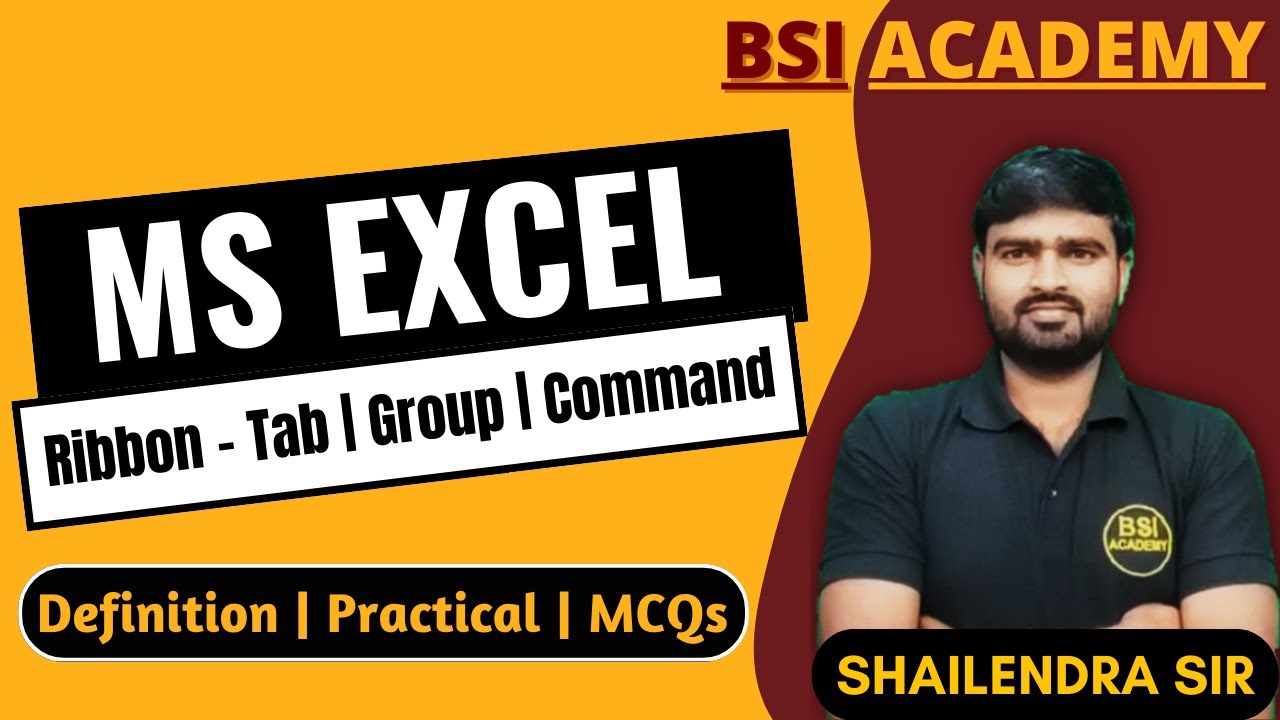 MS Excel Ribbon - Tab, Group & Command | MS Excel All Commands | Excel Command Groups | Excel Ribbon