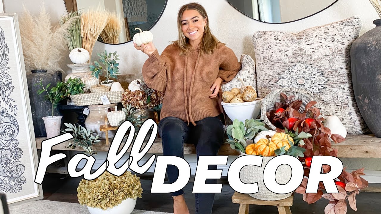 HUGE FALL HOME DECOR HAUL! Amazon, Target, HomeGoods, Kirkland (FALL DECOR PT. 2) | Julia & Hunter