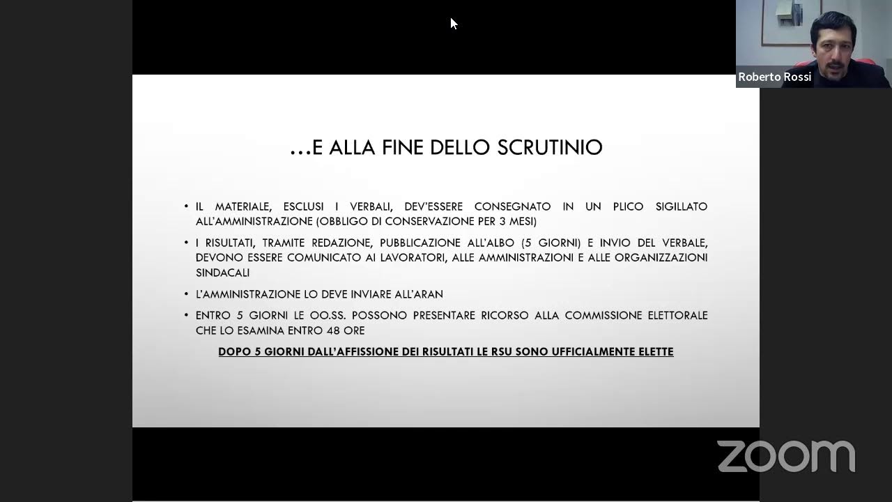 Corso per le Commissioni Elettorali in vista delle Elezioni RSU 2022