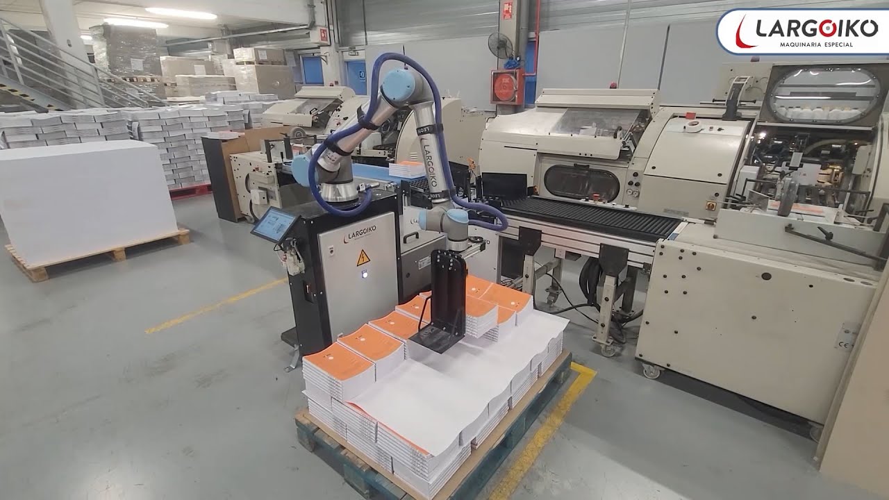 Co-PaL Palletiser after double exit of sewing line