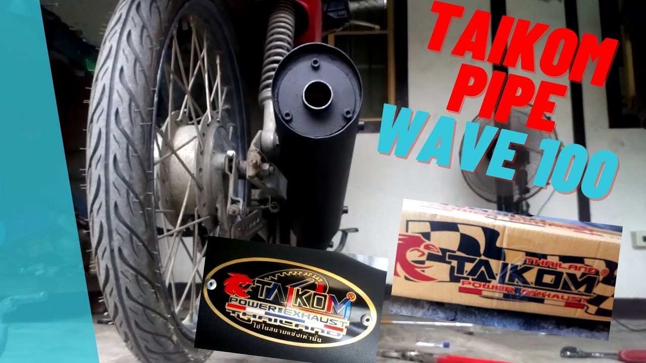 Taikom pipe sound check!! Honda Wave 100